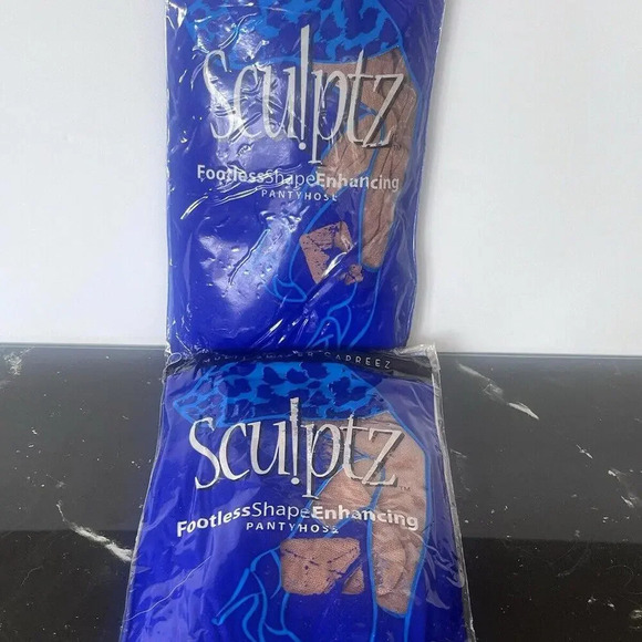 Sculptz Body‎ Shaping Footless Hose Q/1X Nude 2 Pairs - Picture 9 of 9